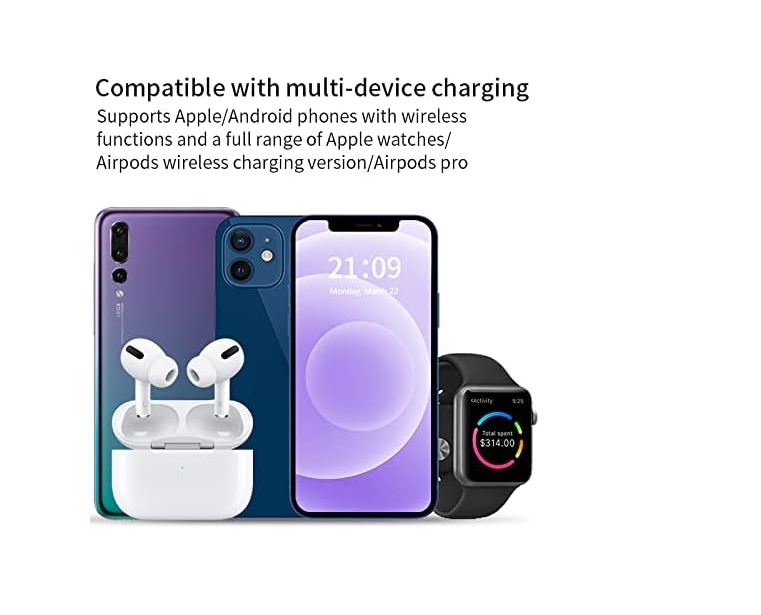 Cargador inalámbrico 3 en 1 para iphone